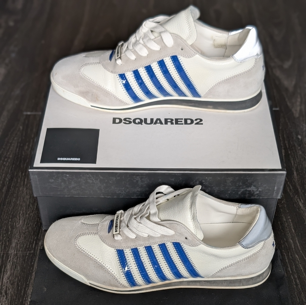 DSQUARED2 New runner, Size 45 EUR, white/blue/gray/black